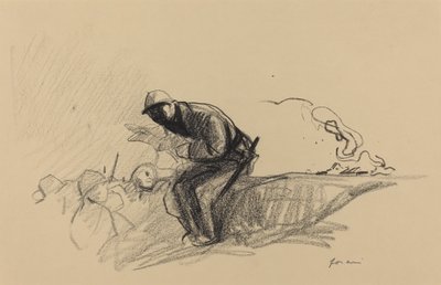 Nouvelles dans les tranchées, vers 1914-1919 - Jean Louis Forain