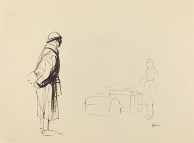 Poilu et infirmière - Jean Louis Forain