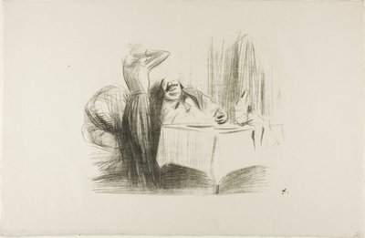 Scène de salle à manger privée (plaque horizontale) - Jean Louis Forain
