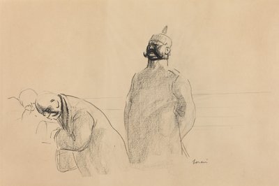 Soldat prussien et civils - Jean Louis Forain