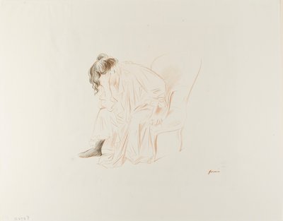 Femme Assise, Tête dans la Main Droite - Jean Louis Forain