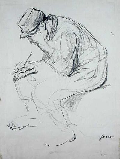 Soldat écrivant - Jean Louis Forain