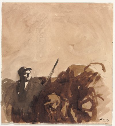 Soldat dans une Tranchée (recto) - Jean Louis Forain