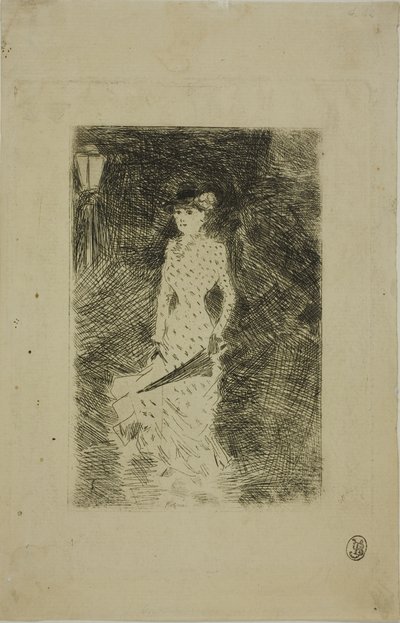 Femme déambulant avec un parapluie - Jean Louis Forain