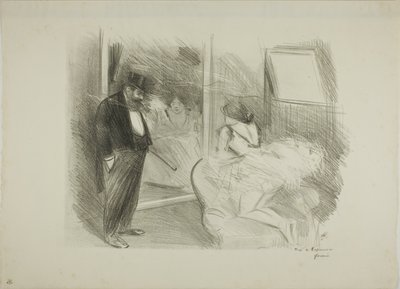 La loge de la danseuse, première assiette - Jean Louis Forain