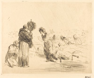 Le miracle devant le Saint-Sacrement (quatrième planche) - Jean Louis Forain