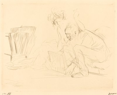 Le repos du modèle (deuxième planche) - Jean Louis Forain