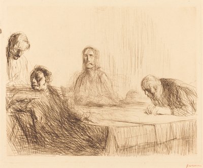 Le Souper à Emmaüs (deuxième planche) - Jean Louis Forain