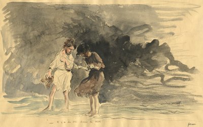 Il y a du maïs dans la mer!, dernier quart des années 1800 ou premier tiers des années 1900 - Jean Louis Forain