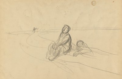 Deux figures sur une route (verso) - Jean Louis Forain