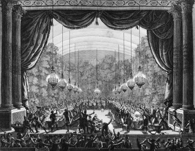 Révolution française : Banquet des gardes du corps le 1er octobre 1789 dans la salle de l