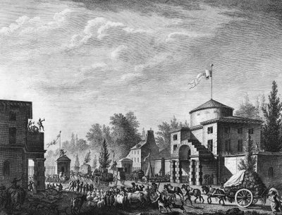 Révolution française : Libre entrée de la barrière de Paris le 1er mai - Jean Louis II (after) Prieur
