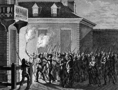 Révolution française : Garde de Paris par le peuple dans la nuit du 12 au 13 juillet 1789 - Jean Louis II (after) Prieur