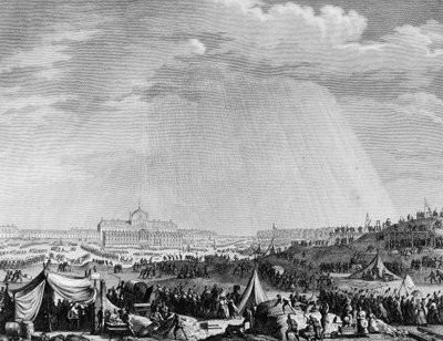 Révolution française : Travaux du Champ-de-Mars à Paris pour la fête de la Fédération le 14 juillet - Jean Louis II (after) Prieur
