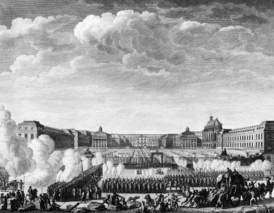 Révolution française : Le roi promet de venir à Paris le 6 octobre - Jean Louis II (after) Prieur