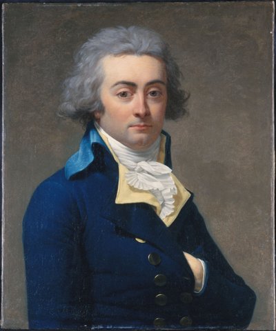 French: Portrait de Marie-Jean Hérault de Séchelles (1759-1794) Portrait of Marie-Jean Hérault de Séchelles - Jean Louis Laneuville