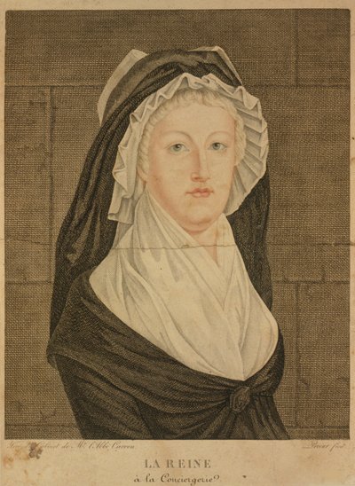 Marie-Antoinette à la Conciergerie en tant que prisonnière, 1793 - Jean Louis Prieur