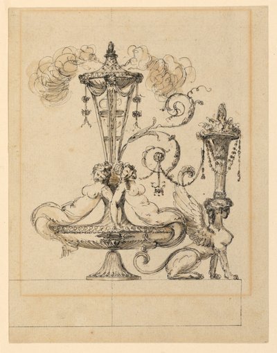 Conception pour une arabesque décorative - Jean Louis Prieur the Younger