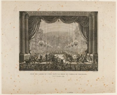 Fête des Gardes du Corps, régiments de Flandre, dragons de Montmorency et Gardes Nationales de Versailles - Jean Louis the Younger Prieur