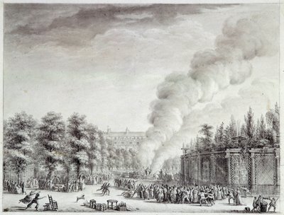 Révolution française : « Modèle du Pape brûle au Palais-Royal, 6 avril - Jean Louis the Younger Prieur