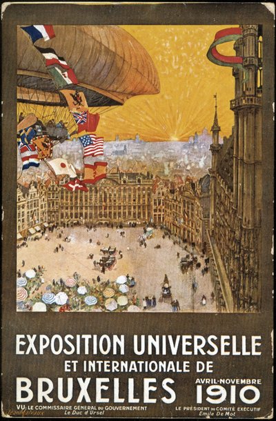 Exposition mondiale et internationale à Bruxelles, affiche par Jean Malvaux - Jean Malvaux