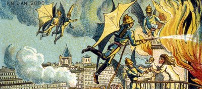Le pompier volant. De la série Visions de l