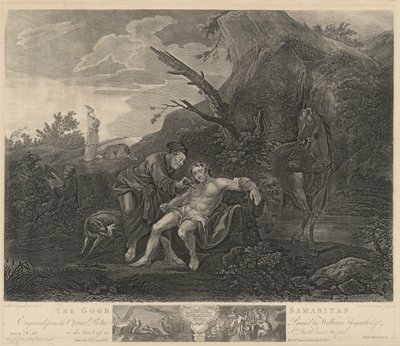 Le Bon Samaritain - Jean Marie Delatre and Simon Francois Ravenet I after William Hogarth