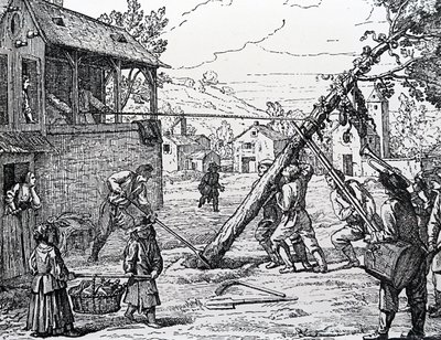 La plantation du mât de mai - Jean Mariette