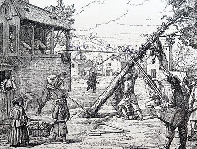 La plantation du mât de mai - Jean Mariette