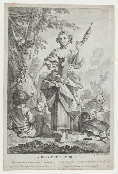 La Bergère Laborieuse, 18e siècle - Jean Michel Liotard