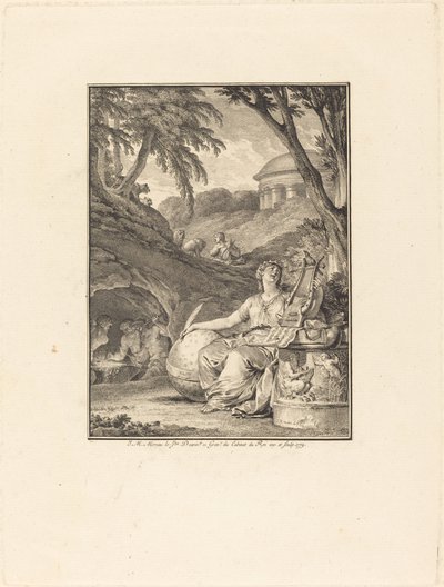 Frontispice: Dictionnaire de musique - Jean Michel Moreau