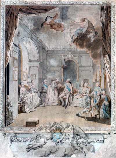 Mme Louise disant au revoir à son fils - Jean Michel the Younger Moreau