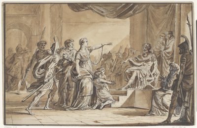 Sabinus et Epponina condamnés par Vespasien - Jean Michel Moreau