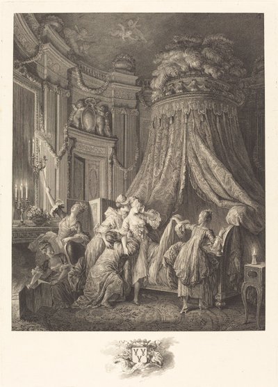 Le couché de la mariée - Jean Michel Moreau and Jean Baptiste Blaise Simonet after Pierre Antoine Baudouin