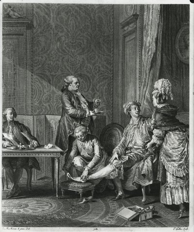 Le Lever, gravé par Louis Michel Halbou (1730-c.1809) 1781 - Jean Michel the Younger Moreau