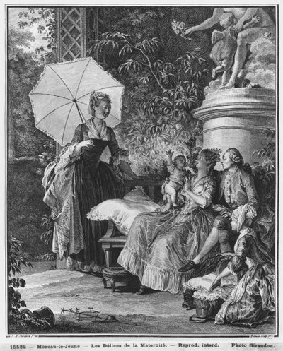Les délices de la maternité, gravé par Isidore Stanislas Helman (1749-1809) 1776 - Jean Michel the Younger Moreau