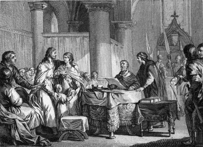 Abdication de Carloman (vers 715-754), maire du palais d