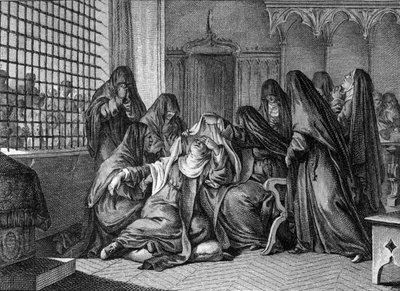 Héloïse (1101-1164) prenant le voile à l