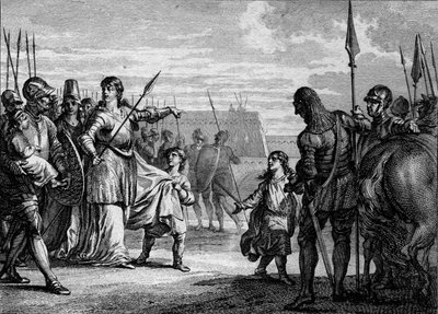 Charles Martel envoyé en prison, 714 : Plectrude (ca. 650-717), veuve de Pépin de Herstal, envoie le jeune Charles Martel (688-741) en prison pour l