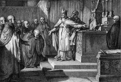 Hugues Capet (941-996) rétablit les élections canoniques : le roi des Francs permet aux moines d