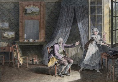 Les derniers mots de Jean-Jacques Rousseau (1712-1778), écrivain genevois francophone. Gravure de la fin du XVIIIe siècle, d