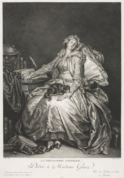 Madame Greuze endormie - Jean Michel the Younger Moreau