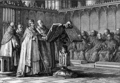 Robert II le Pieux (970-1031), Roi des Francs, chantant lors d