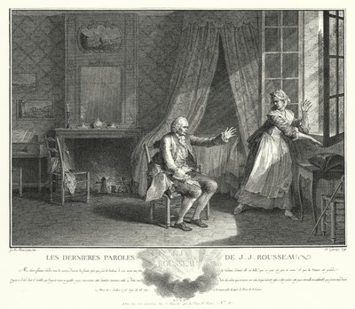 Les Derniers Mots de Jean-Jacques Rousseau - Jean Michel the Younger Moreau
