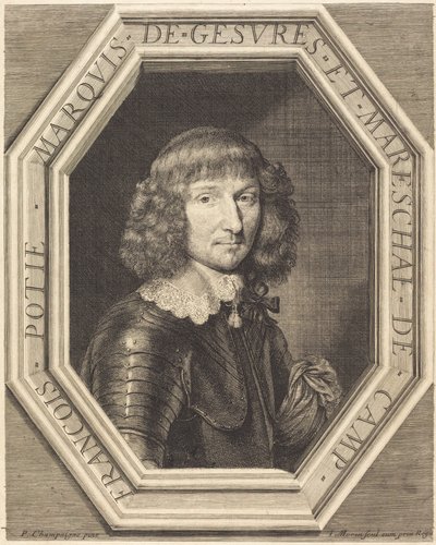 François Potier, marquis de Gèvres - Jean Morin after Philippe de Champaigne