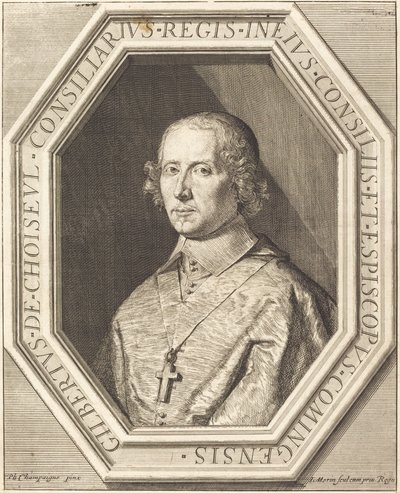 Gilbert de Choiseul du Plessis Praslin - Jean Morin after Philippe de Champaigne