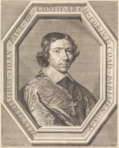 Jean François Paul de Gondy - Jean Morin after Philippe de Champaigne
