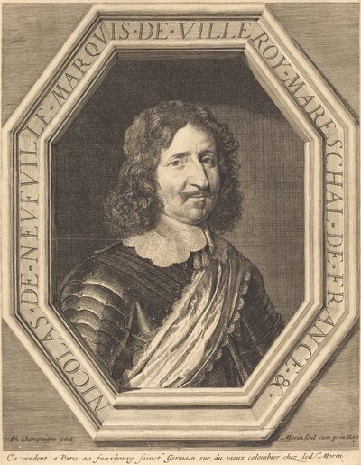 Nicolas de Neufville, marquis de Villeroy - Jean Morin after Philippe de Champaigne