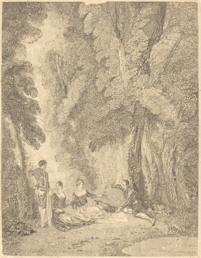 La collation - Jean Moyreau after Antoine Watteau