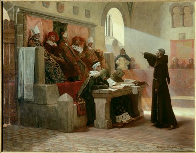 Inquisition albigeoise : Bernard Délicieux pendant son procès - Jean Paul Laurens